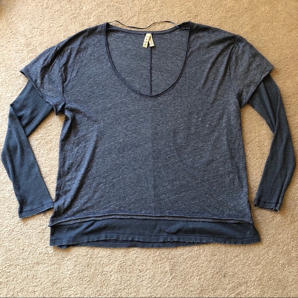 NWOT Free People Magic long sleeve layered tee - Picture 4 of 8